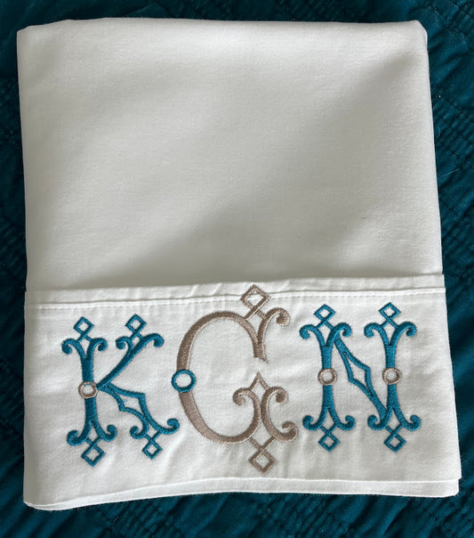 Luxurious Monogrammed Pillowcases