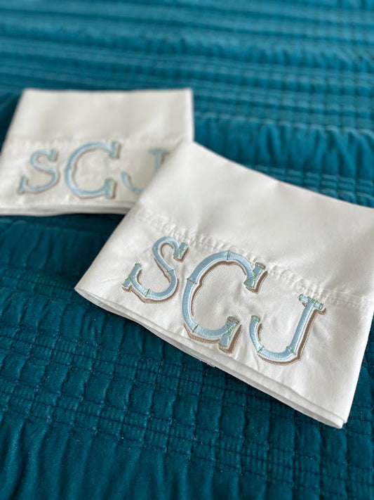 Luxurious Monogrammed Pillow Cases