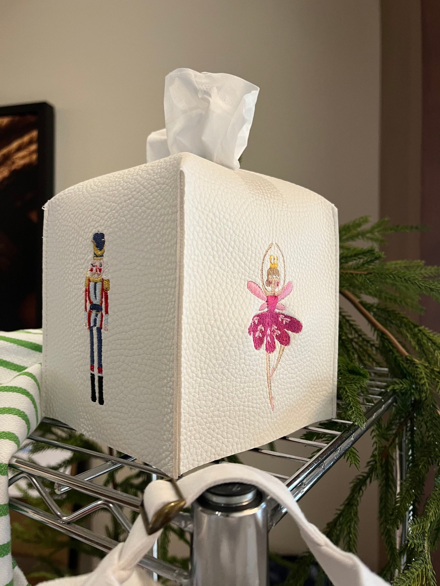 The Nutcracker Leather Tissue Box Cover