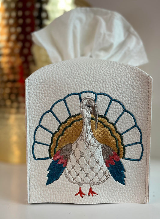 Thanksgiving Leather Tissue Box Cover