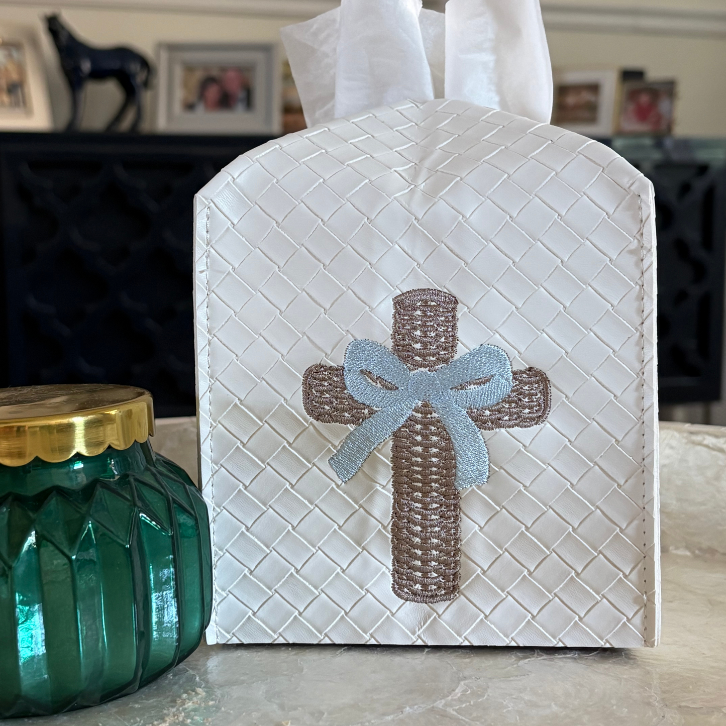 Wicker Cross with Bow